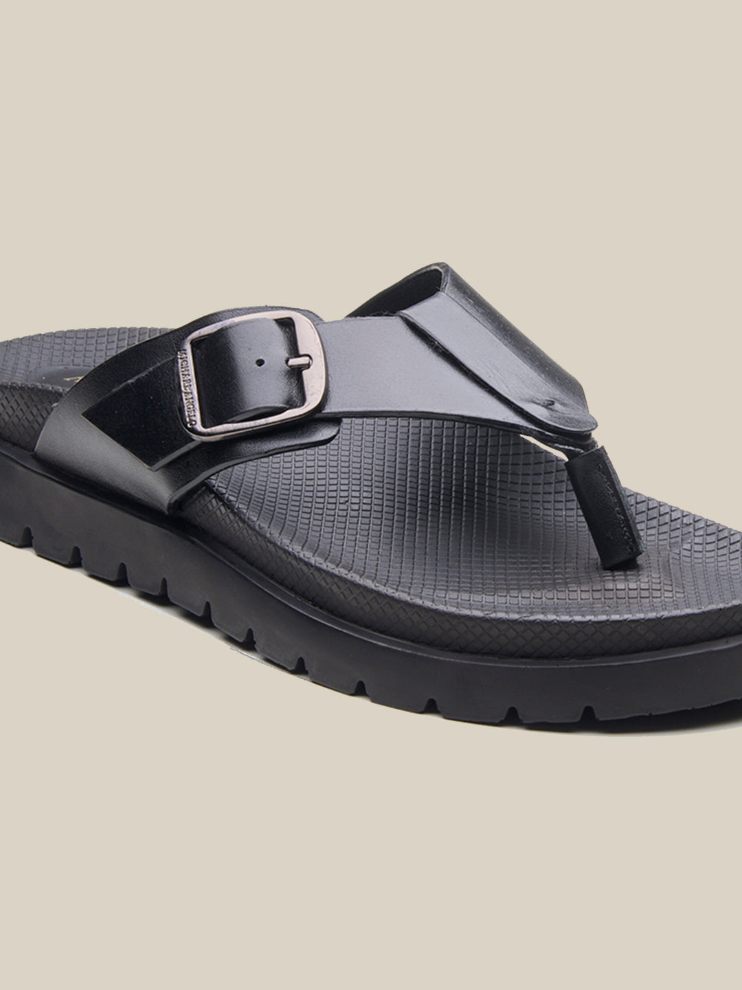 Venturo Leather Sandals Black