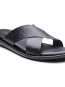 Vezio Leather Sandals Black