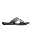 Vezio Leather Sandals Black
