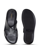 Vezio Leather Sandals Black