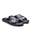 Vezio Leather Sandals Black