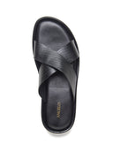 Vezio Leather Sandals Black