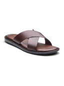 Vezio Leather Sandals Brown
