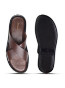 Vezio Leather Sandals Brown