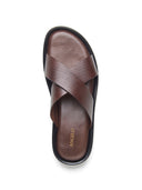 Vezio Leather Sandals Brown