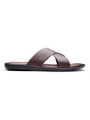 Vezio Leather Sandals Brown