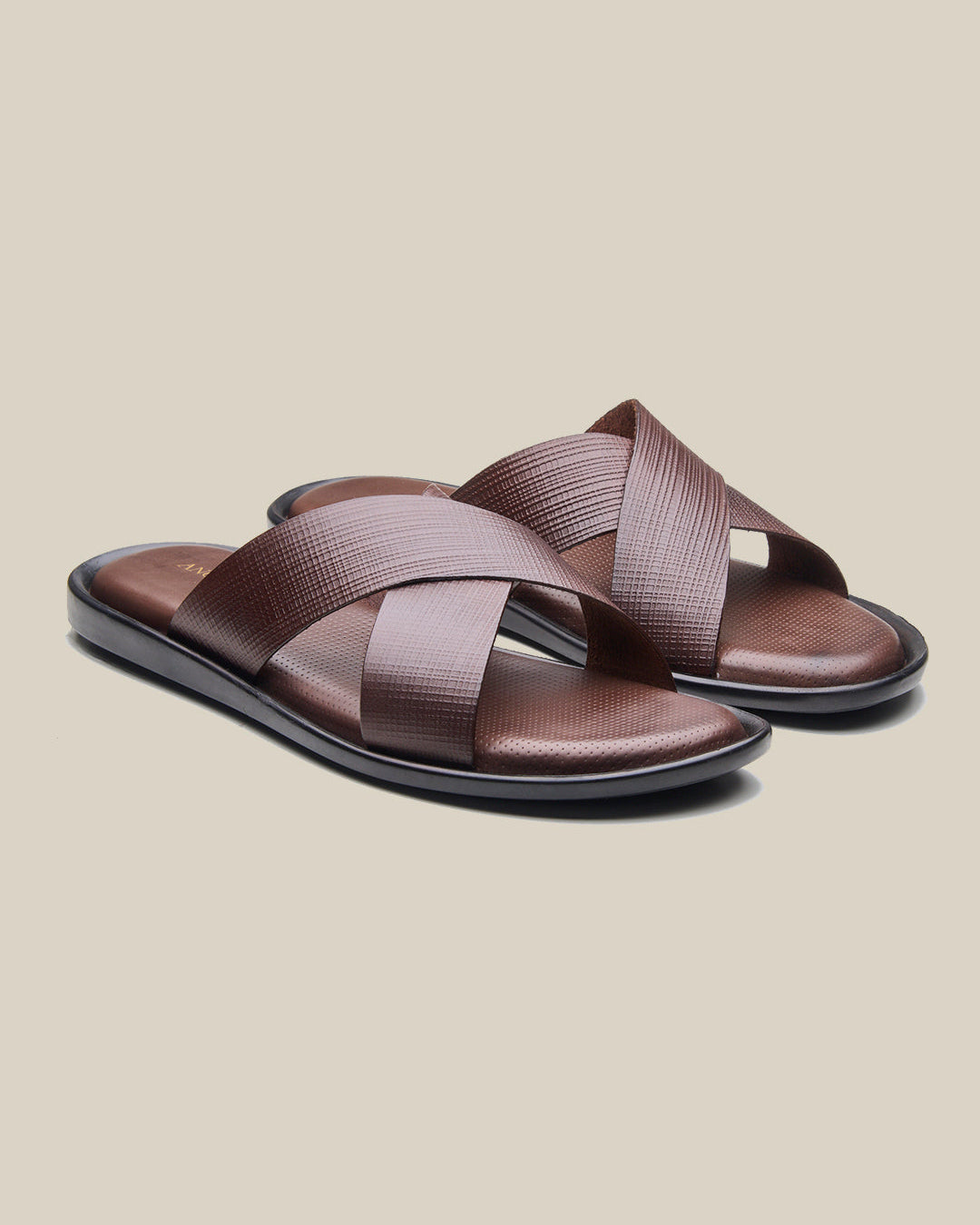 Vezio Leather Sandals Brown