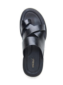 Vidiano Leather Sandals Black