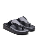 Vincen Leather Sandals Black