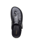 Vincen Leather Sandals Black