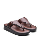 Vincen Leather Sandals Brown