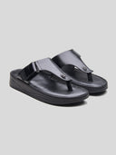 Vincen Leather Sandals Black