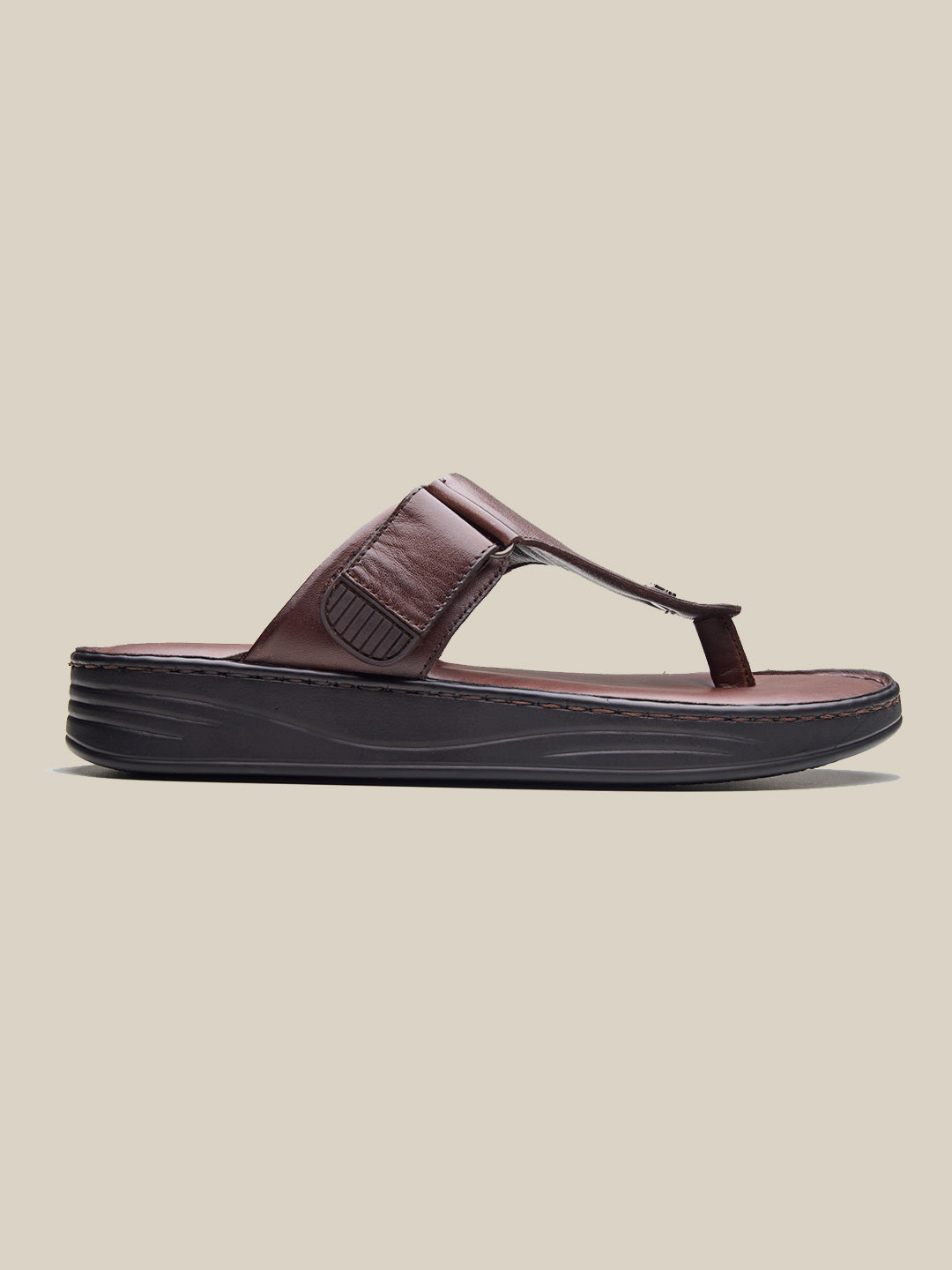 Vincen Leather Sandals Brown