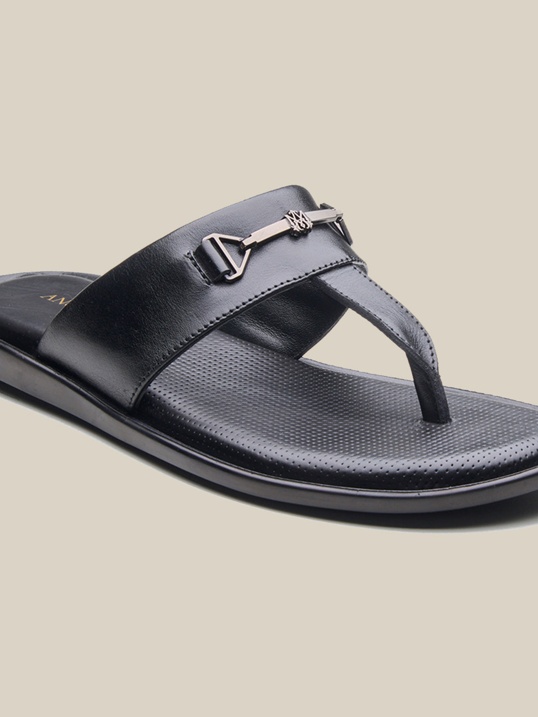 Vinyl Leather Sandals Black