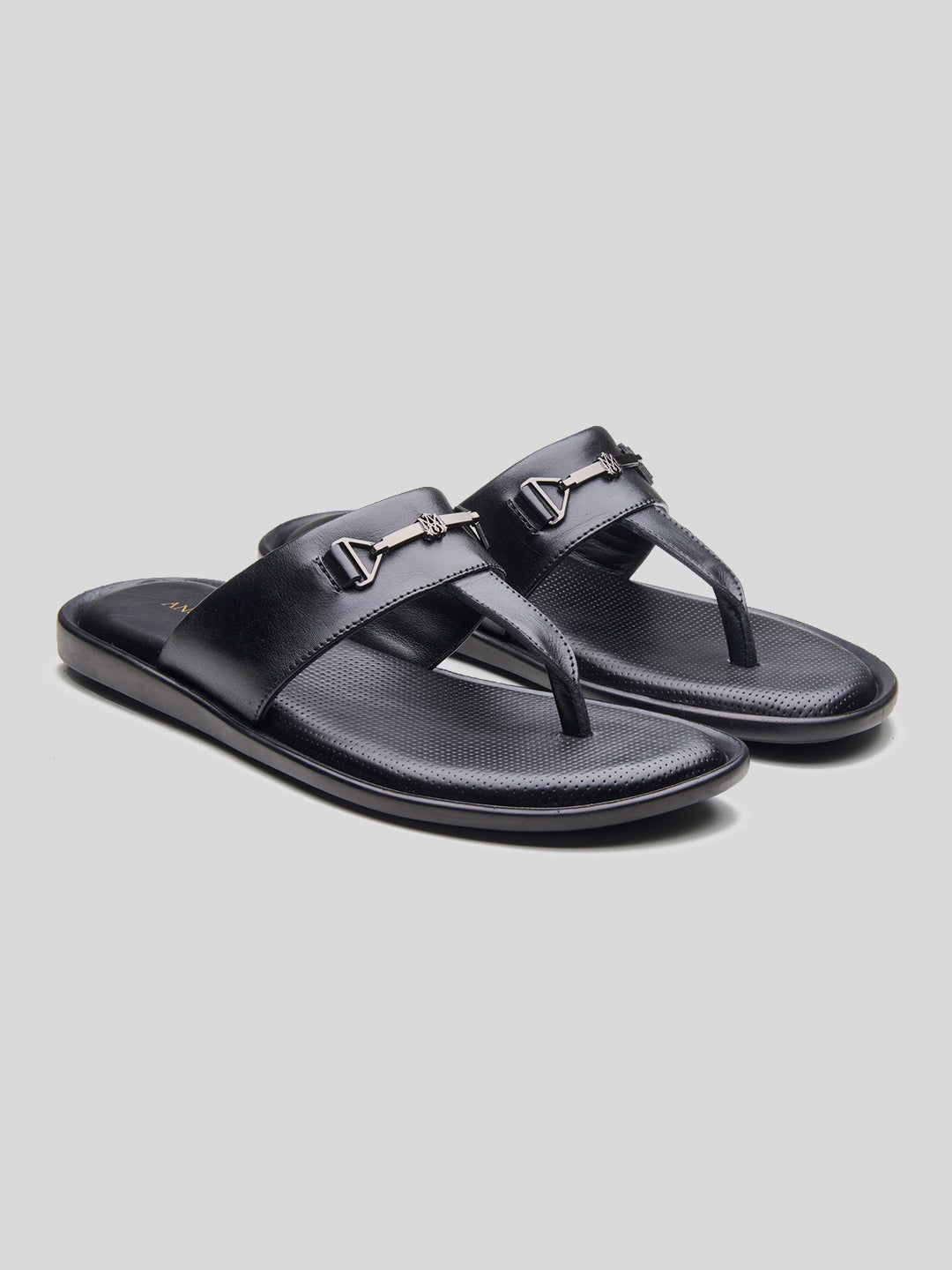 Vinyl Leather Sandals Black