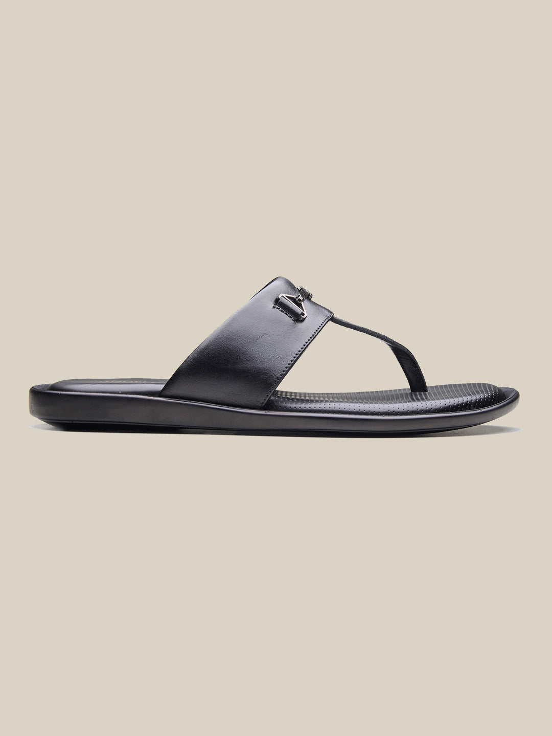 Vinyl Leather Sandals Black