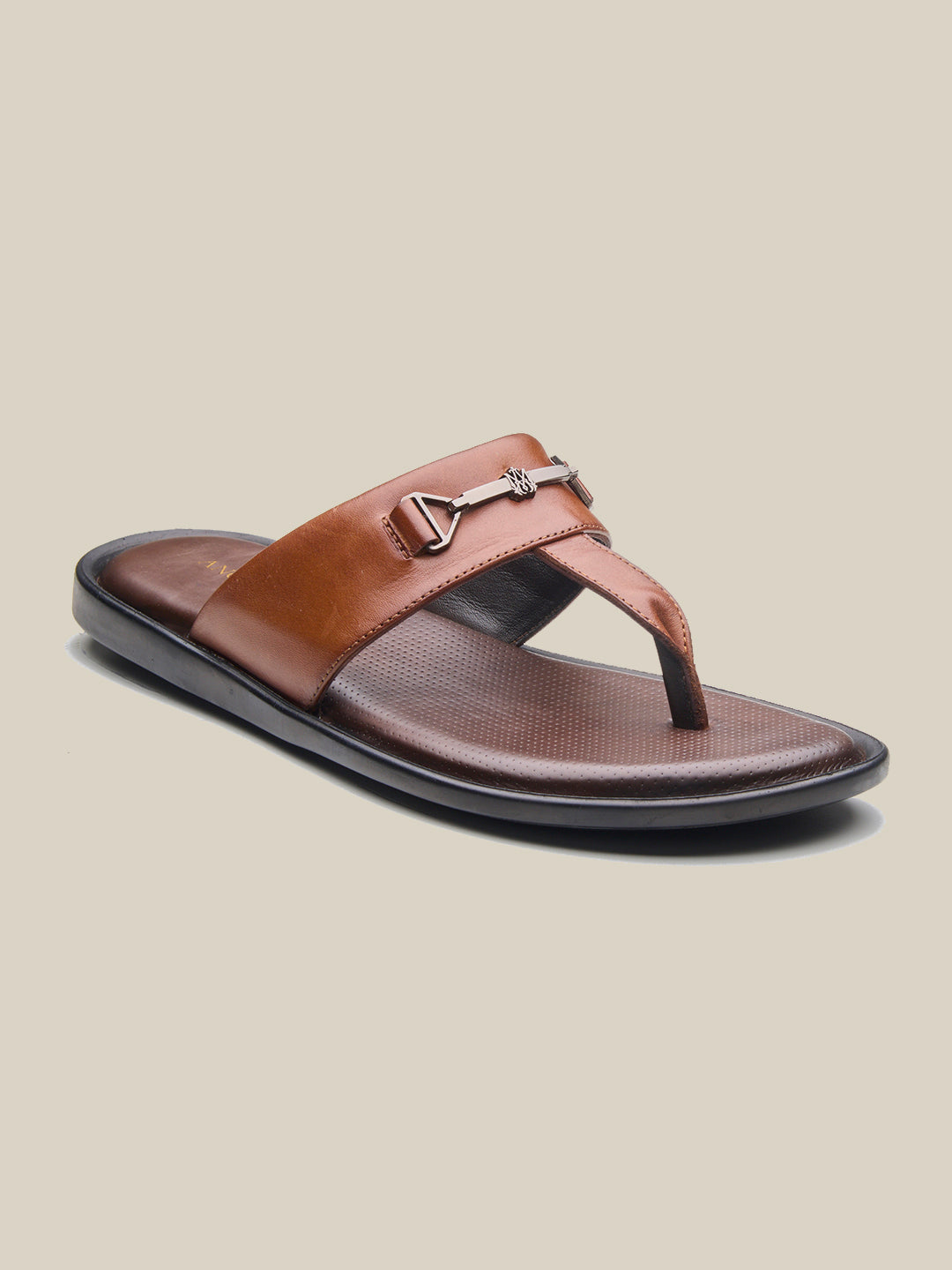 Vinyl Leather Sandals Tan