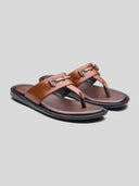 Vinyl Leather Sandals Tan