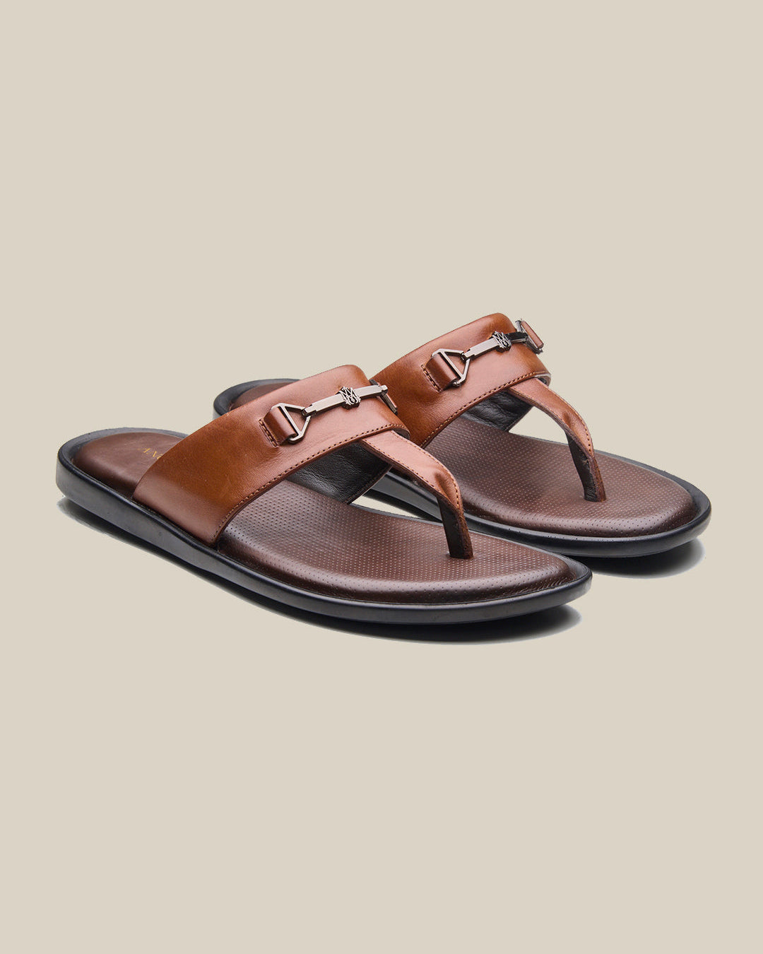 Vinyl Leather Sandals Tan