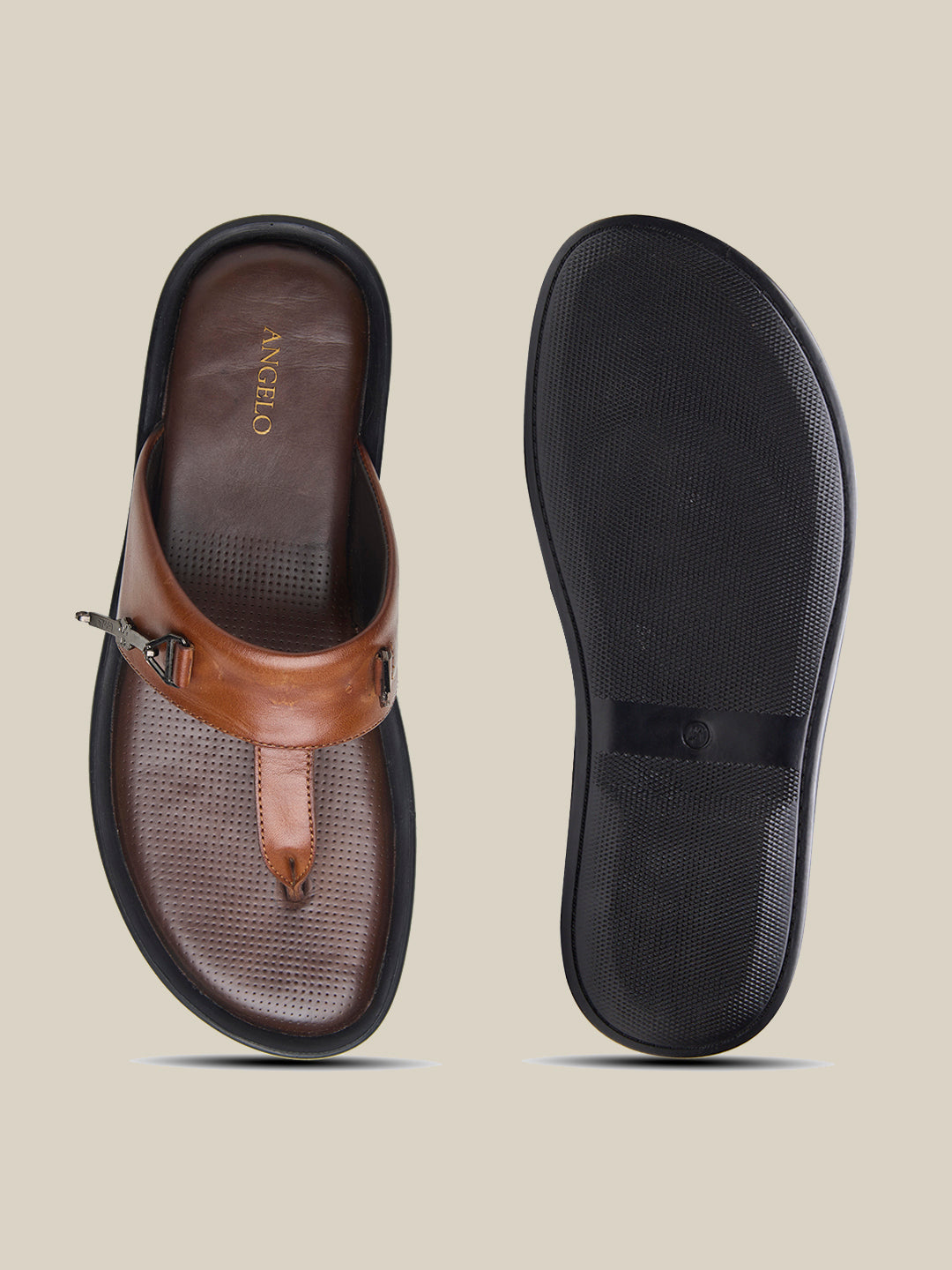 Vinyl Leather Sandals Tan