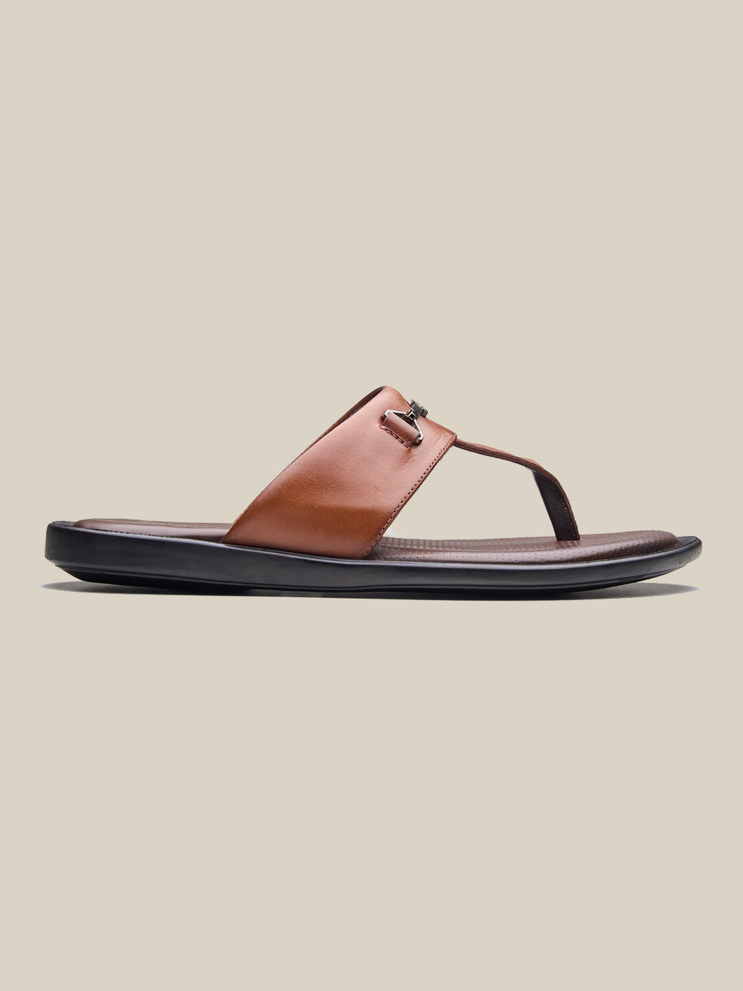 Vinyl Leather Sandals Tan
