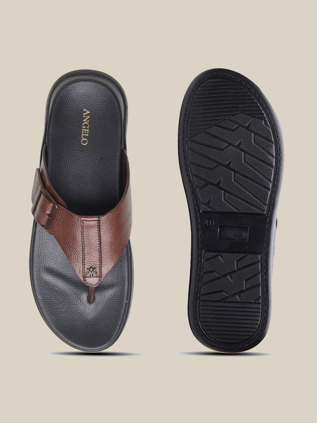 Virgil Leather Sandals Brown