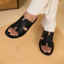 Vitale Leather Sandals Black