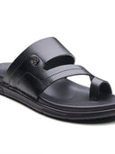 Vlad Leather Sandals Black