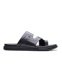 Vlad Leather Sandals Black