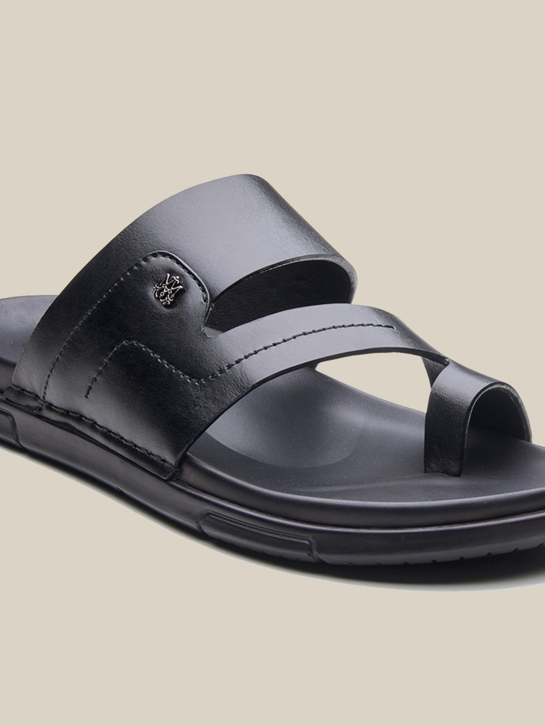 Vlad Leather Sandals Black