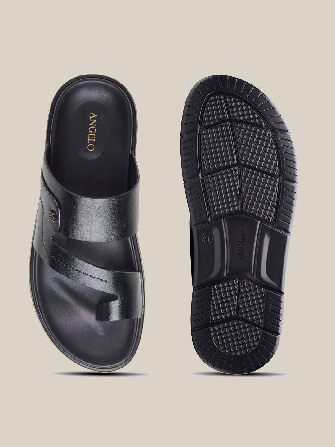 Vlad Leather Sandals Black