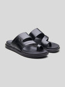 Vlad Leather Sandals Black