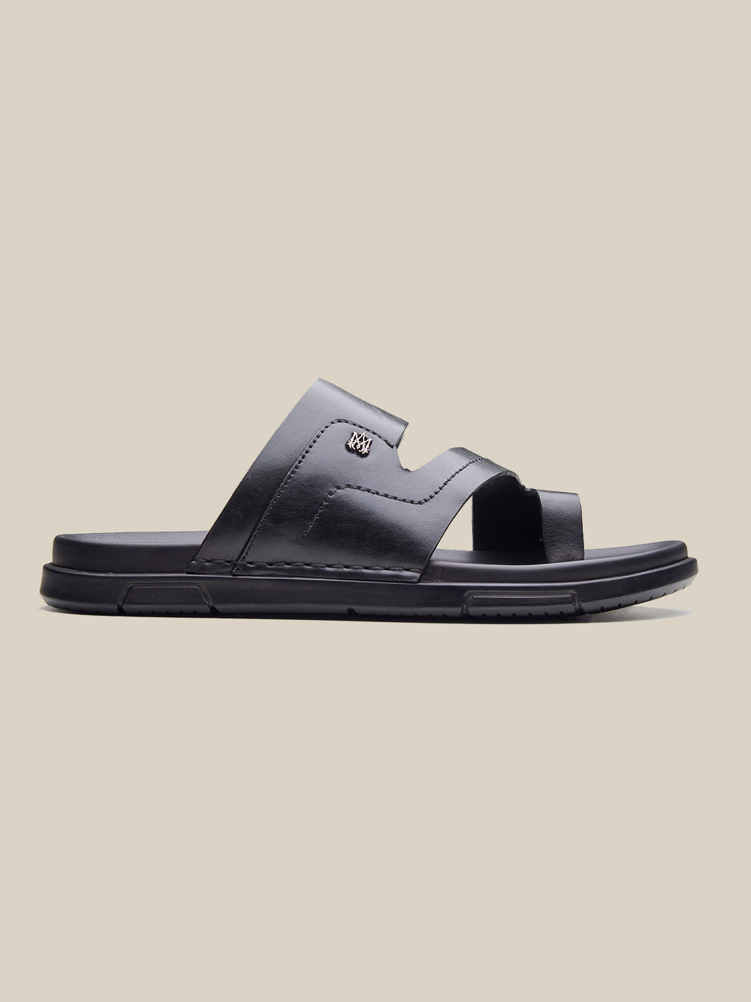 Vlad Leather Sandals Black
