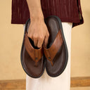 Vulcano Leather Sandals Tan