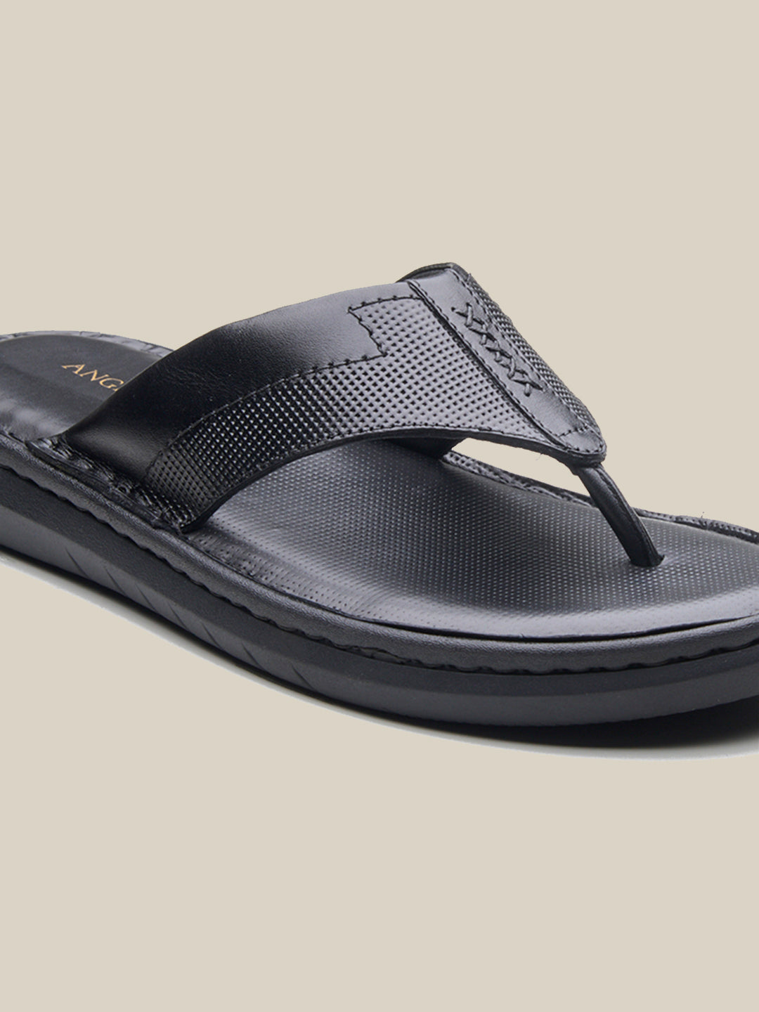 Vulcano Leather Sandals Black