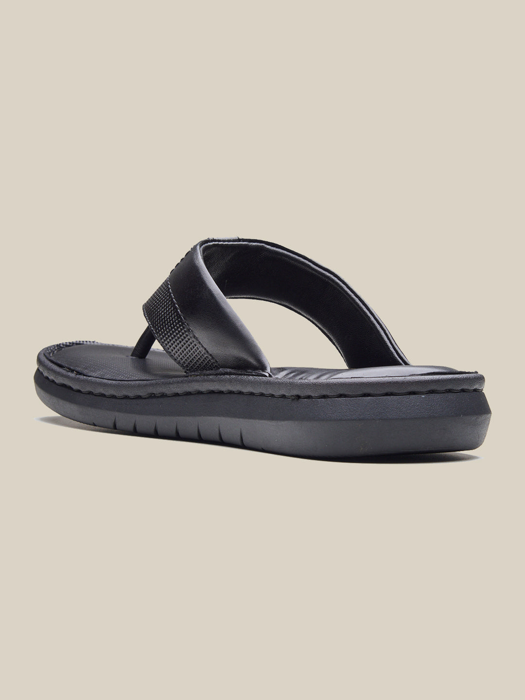 Vulcano Leather Sandals Black
