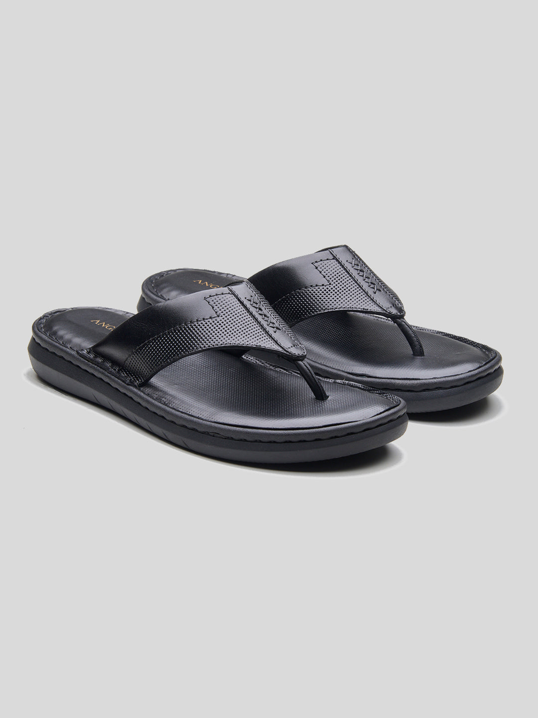 Vulcano Leather Sandals Black