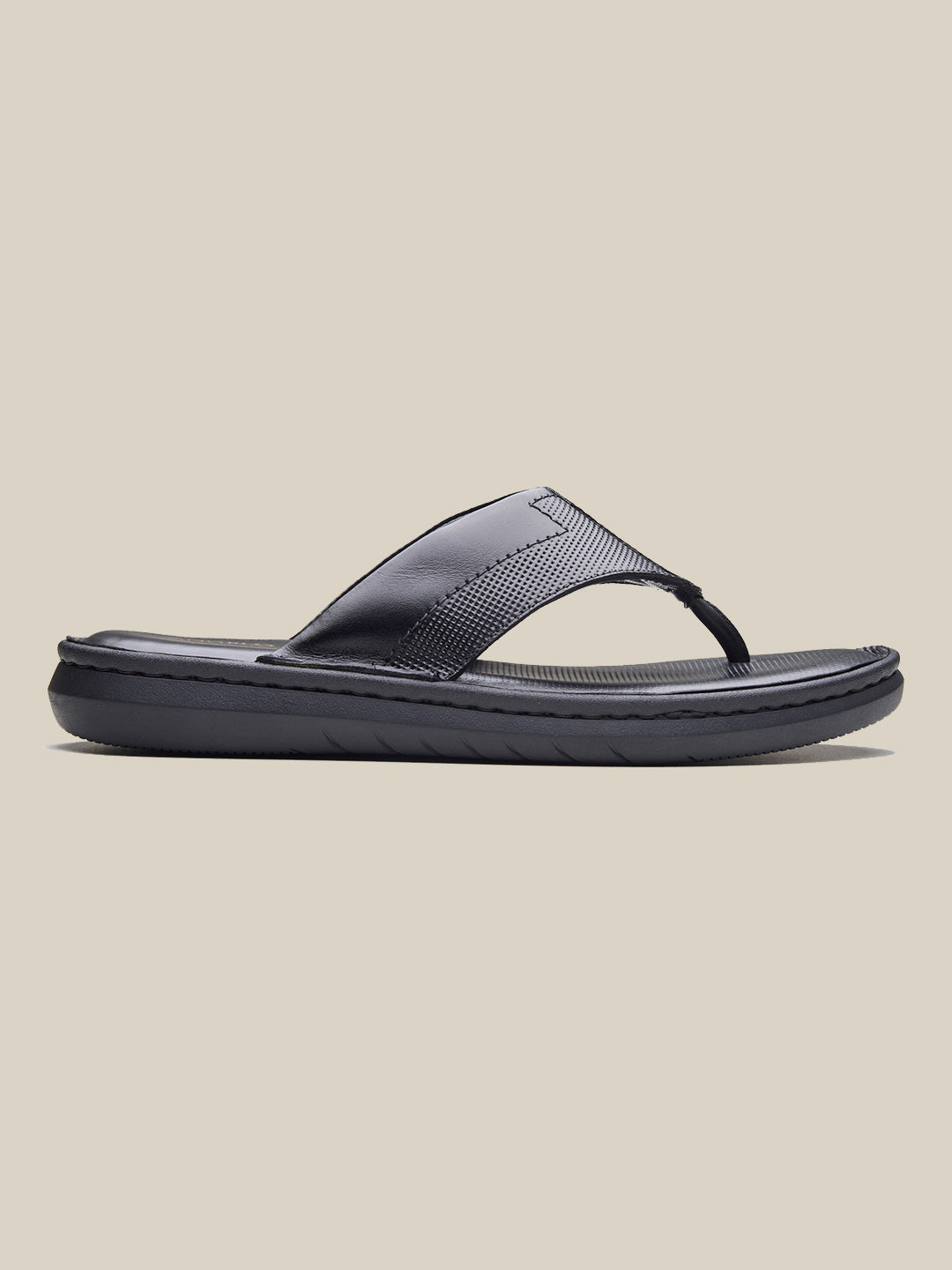 Vulcano Leather Sandals Black