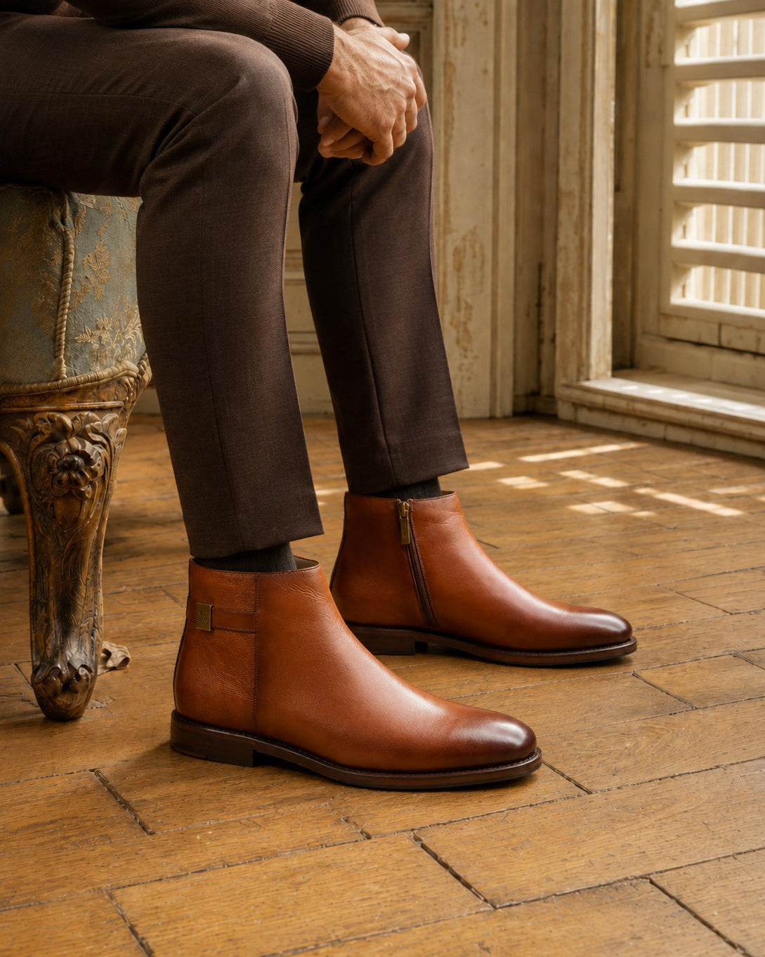 Hadlee Leather Chelsea Boots Tan