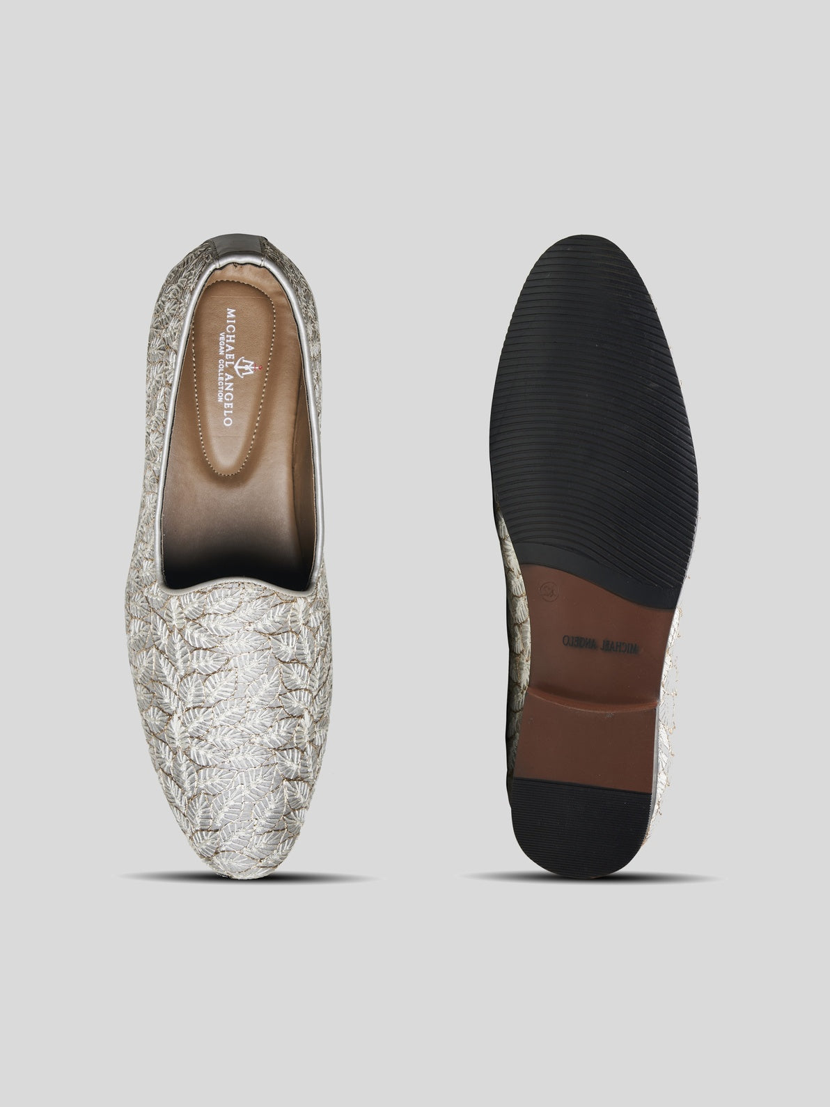 Gigino Ethnic Slip Ons Grey