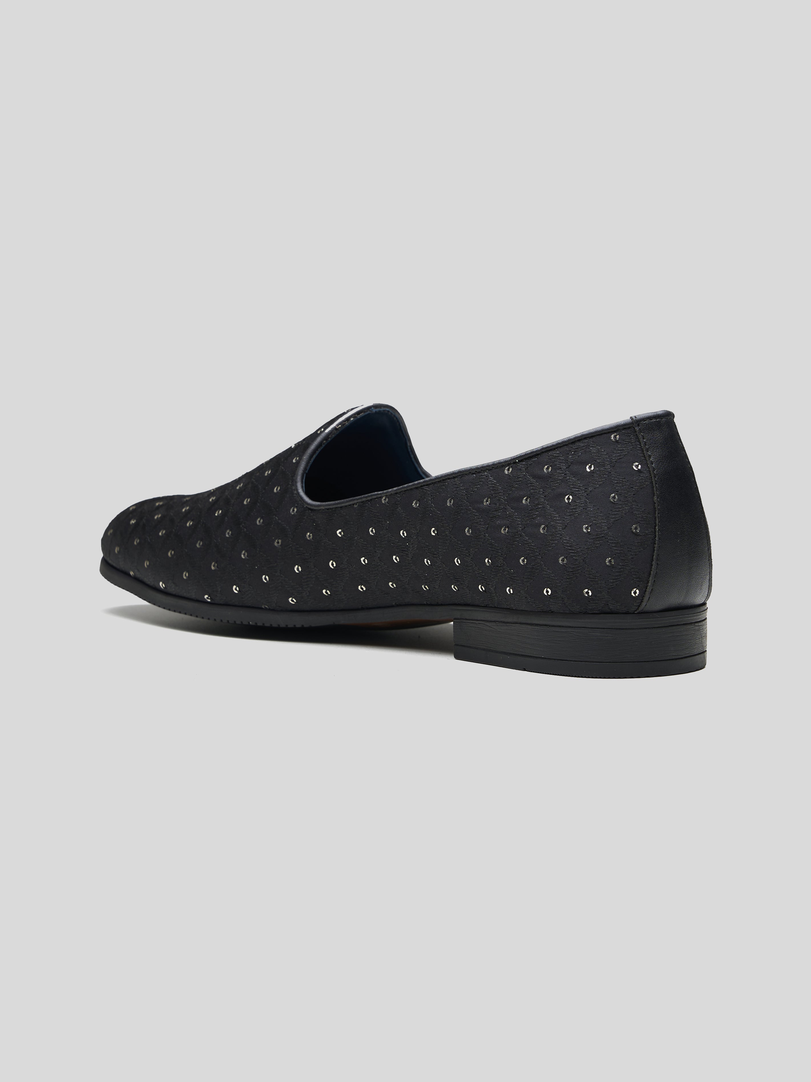 Gianni Ethnic Slip Ons Black