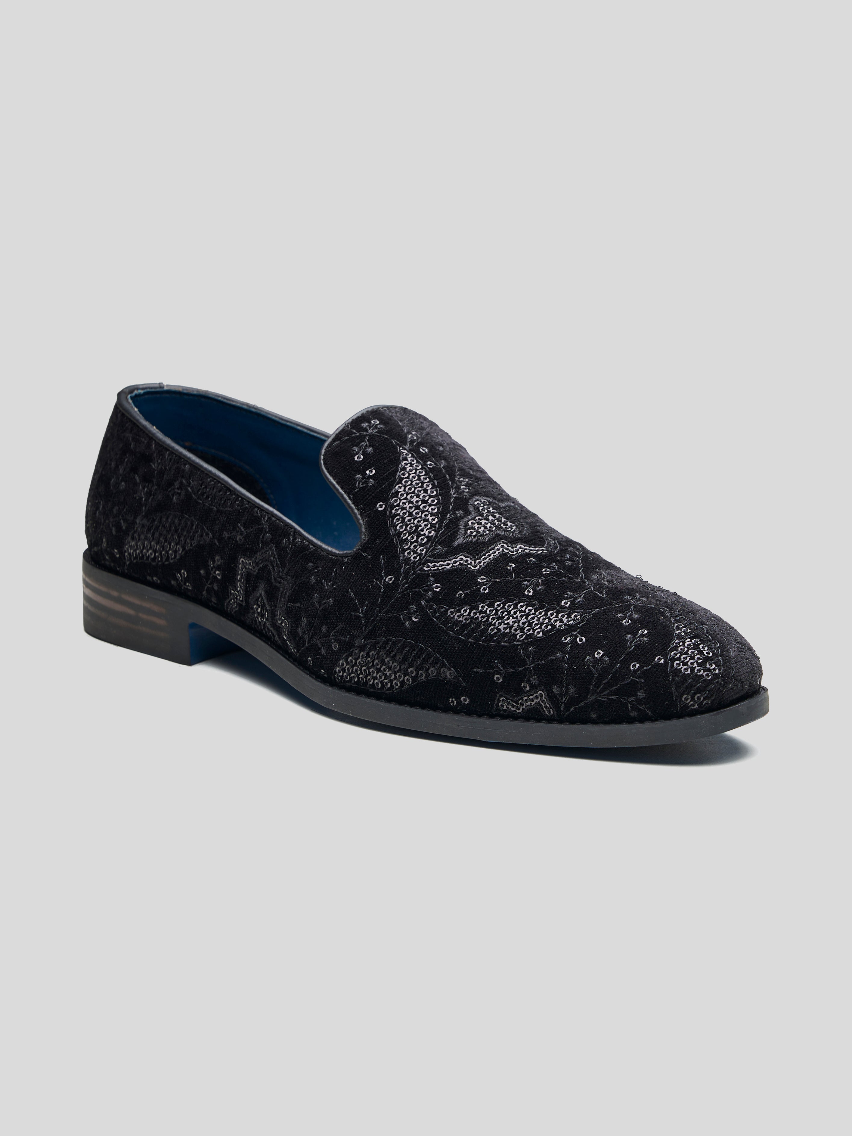 Giacomo Ethnic Slip Ons Black