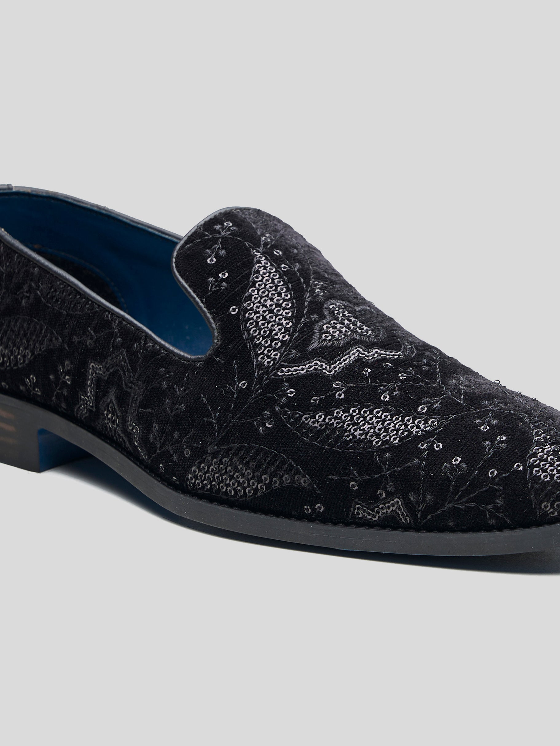 Giacomo Ethnic Slip Ons Black