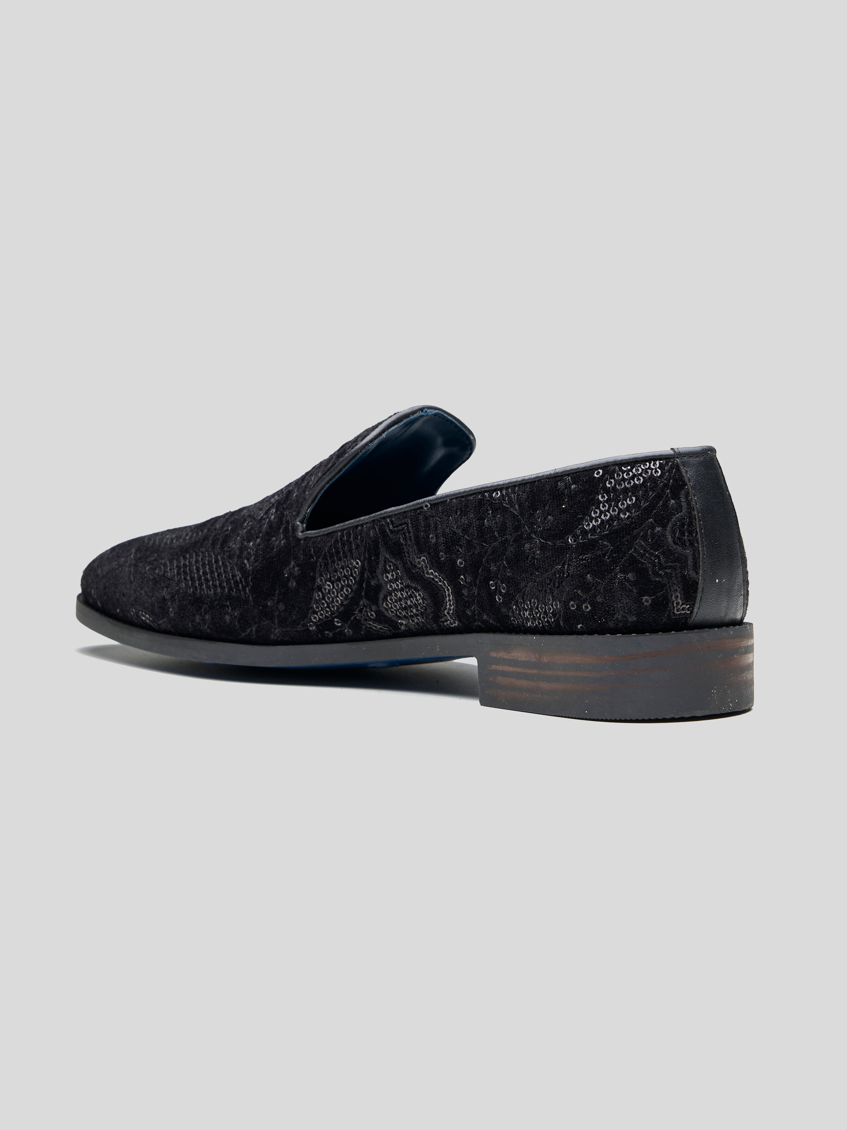 Giacomo Ethnic Slip Ons Black