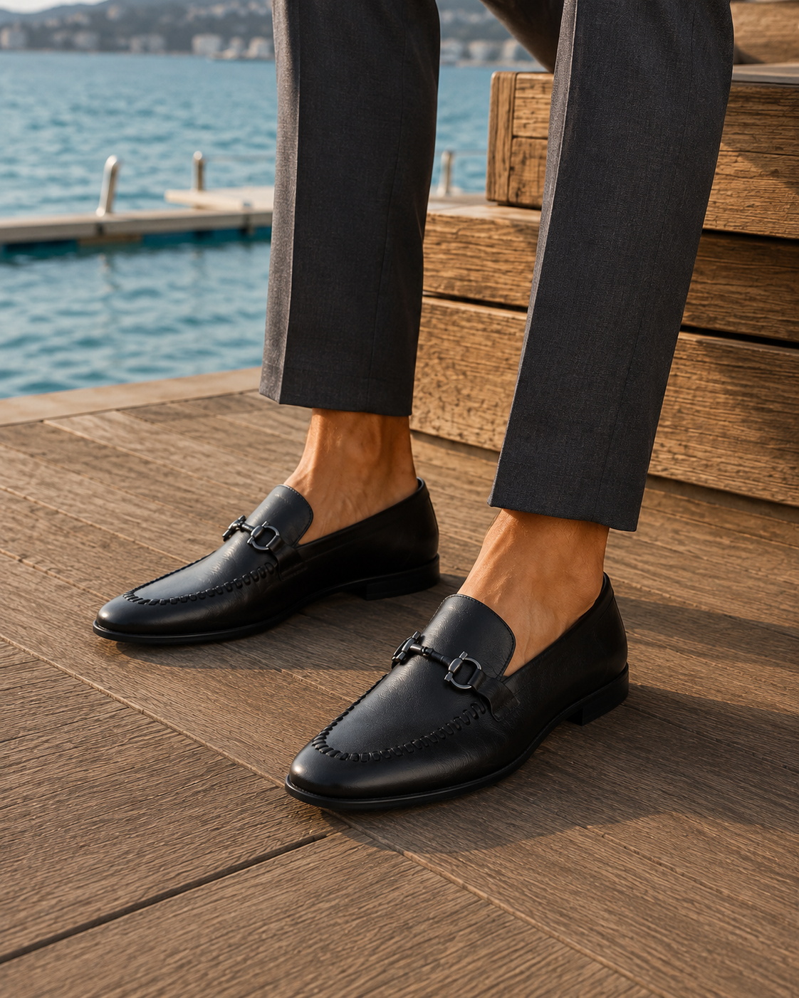 Fausto Leather formals Shoes Black