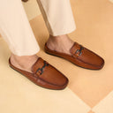 Enea Slip On's Leather Mules Tan