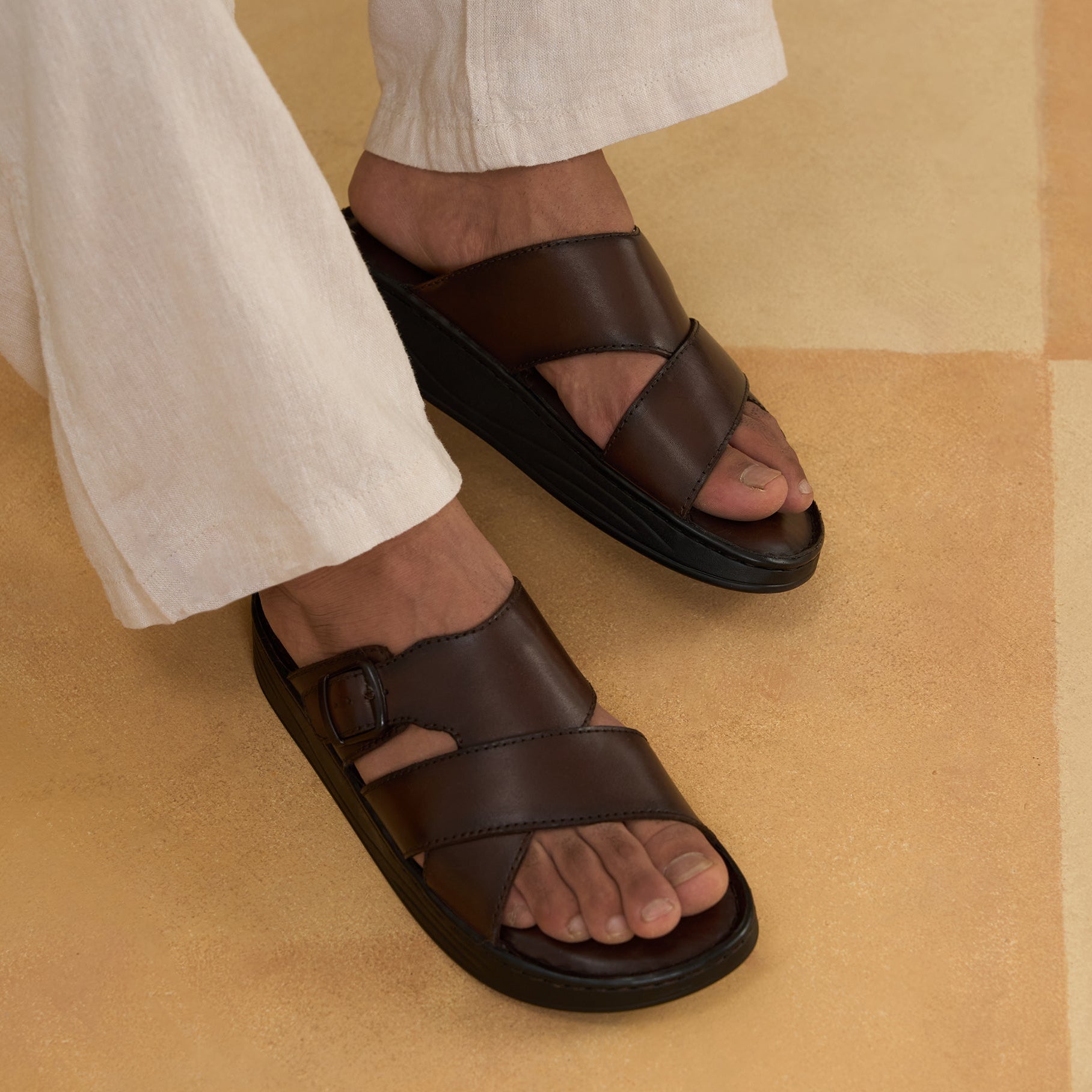 Vasco Leather Sandals Brown