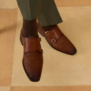 Ezio Leather Formal Slip-on Shoes Tan