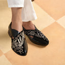 Kenzo Leather  Ethnic Slip On's shoes Black