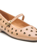 Michael Angelo's Etoile Mary Janes For Women (Beige)